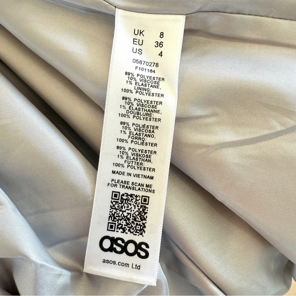 ASOS Petite Gray Slim Hooded Coat with Zip Front | Womens US 4 (Petite) - Picture 11 of 11